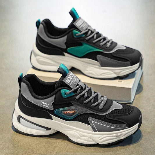 Men's Retro Chunky Sole Dad Casual Shoes - Multi-Color Mesh Casual Athletic Shoes
