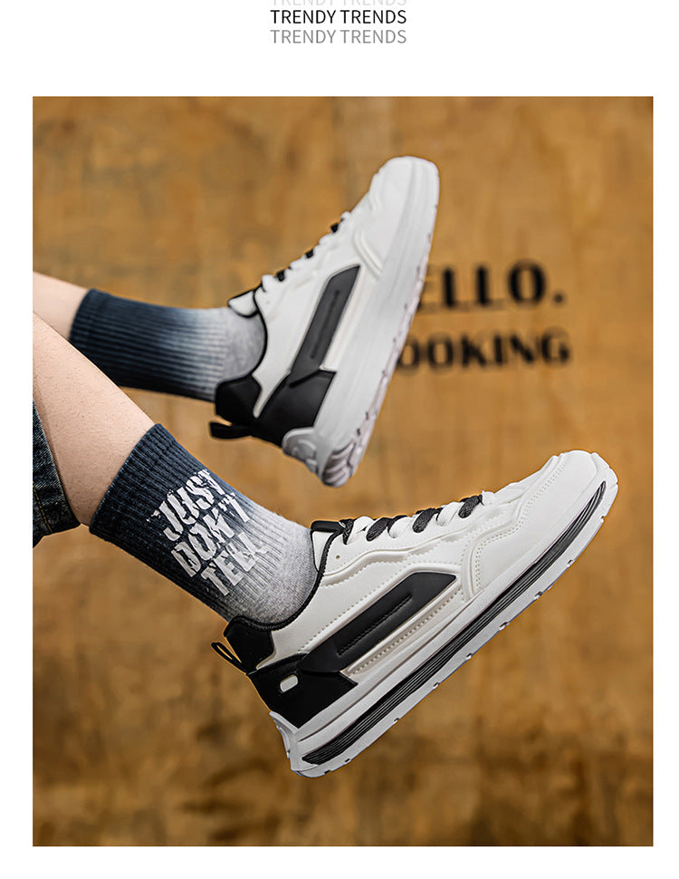 Men's Retro Chunky Sole Sneakers - Multi-Color Casual Streetwear Athletic Shoes