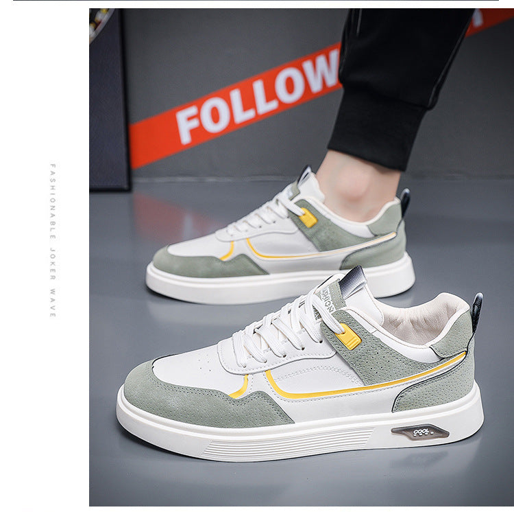 Men's Multi-Color Low-Top Casual Sneakers - Minimalist Fashion Board Shoes