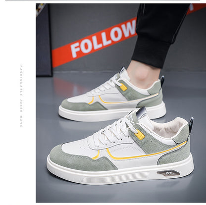 Men's Multi-Color Low-Top Casual Sneakers - Minimalist Fashion Board Shoes