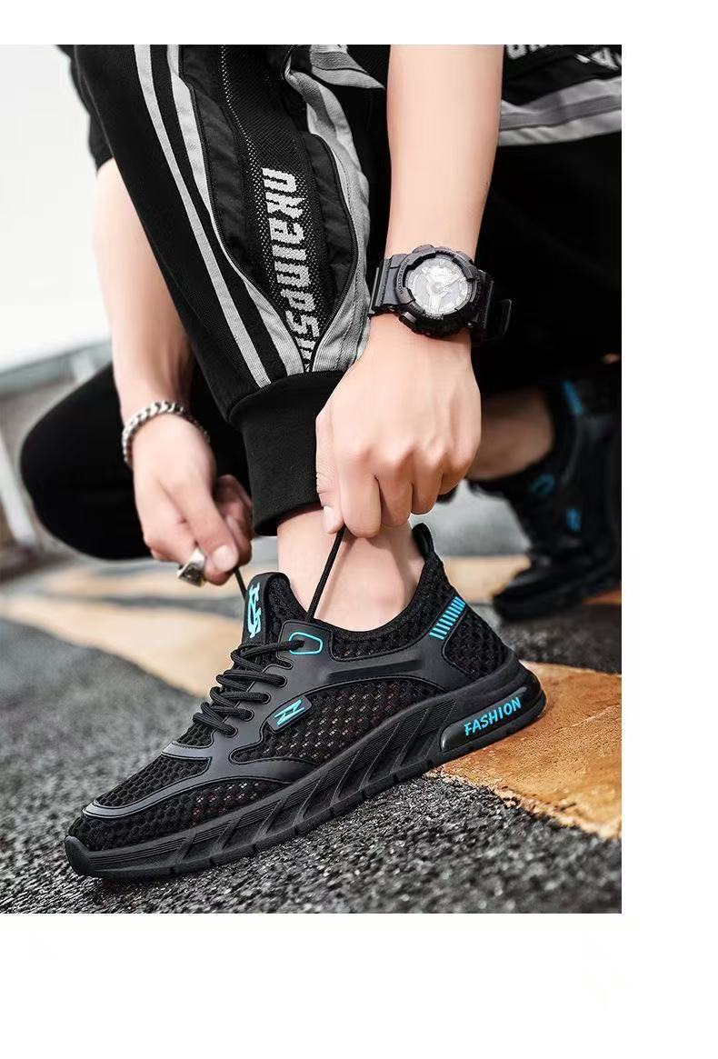 Men's Breathable Mesh Athletic Sneakers - Lightweight Casual Sports Shoes (Multi-Color)