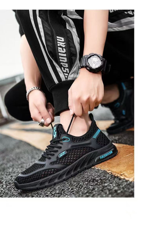 Men's Breathable Mesh Athletic Sneakers - Lightweight Casual Sports Shoes (Multi-Color)