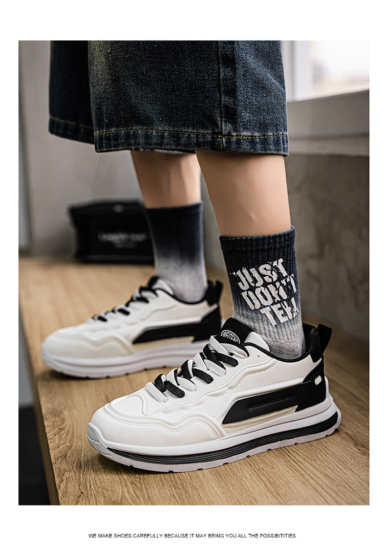 Men's Retro Chunky Sole Sneakers - Multi-Color Casual Streetwear Athletic Shoes