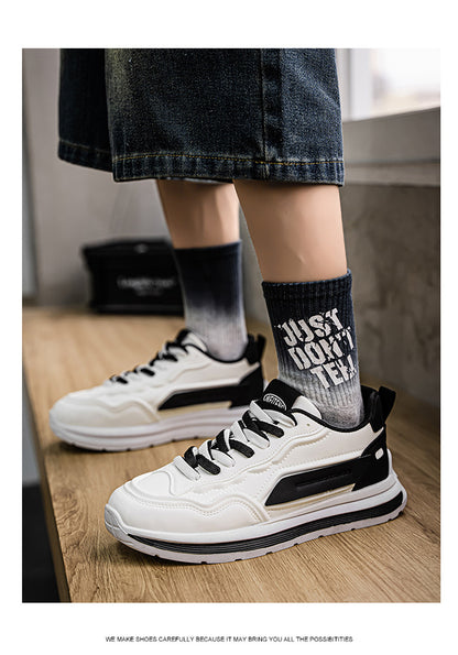 Men's Retro Chunky Sole Sneakers - Multi-Color Casual Streetwear Athletic Shoes