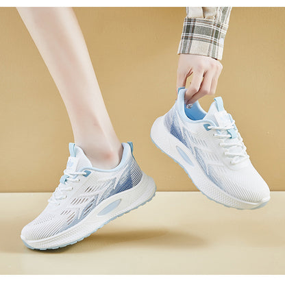 Lightweight Flyknit Running Shoes - Gradient Color Sport Sneakers