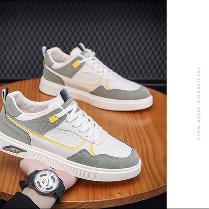 Men's Multi-Color Low-Top Casual Sneakers - Minimalist Fashion Board Shoes