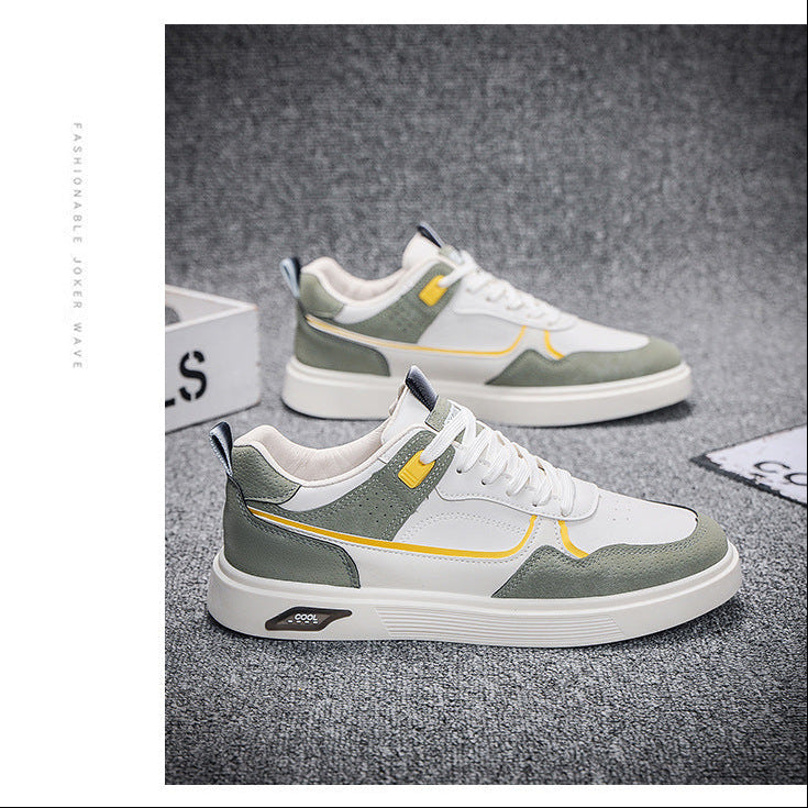 Men's Multi-Color Low-Top Casual Sneakers - Minimalist Fashion Board Shoes