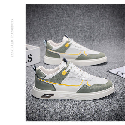 Men's Multi-Color Low-Top Casual Sneakers - Minimalist Fashion Board Shoes