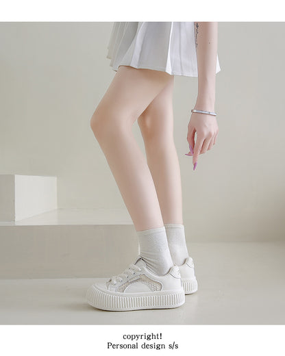 D111 Sweet Girl Style White Sneakers