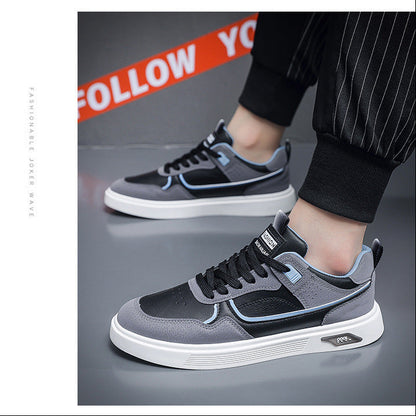Men's Multi-Color Low-Top Casual Sneakers - Minimalist Fashion Board Shoes