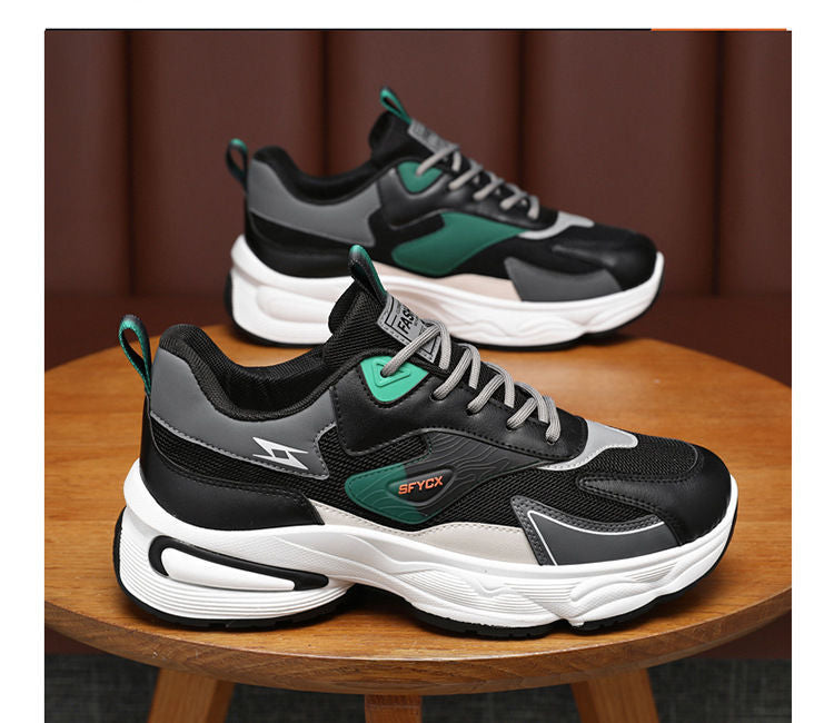 Men's Retro Chunky Sole Dad Casual Shoes - Multi-Color Mesh Casual Athletic Shoes