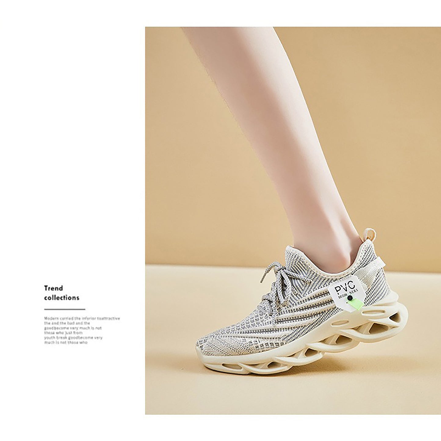 Lightweight Flyknit Sneakers - Breathable Mesh & Sculpted Sole（