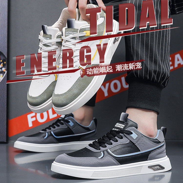 Men's Multi-Color Low-Top Casual Sneakers - Minimalist Fashion Board Shoes