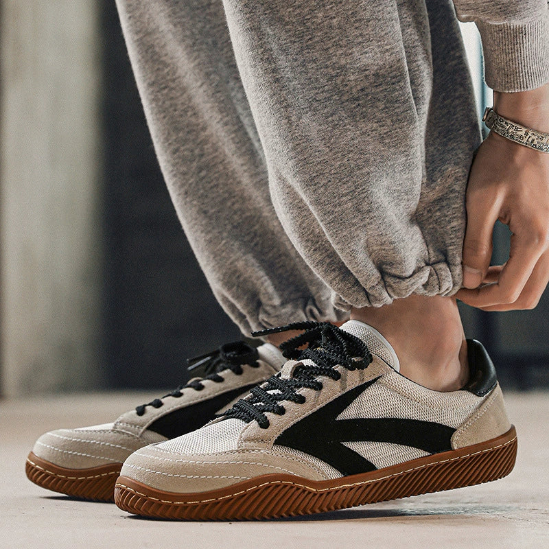Spring Summer New Breathable Soft Sole Lightweight Mesh Solid Color Trendy Versatile Men's Shoes White Sneakers Sports
