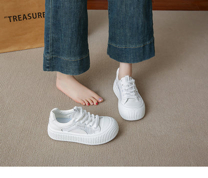 D111 Sweet Girl Style White Sneakers