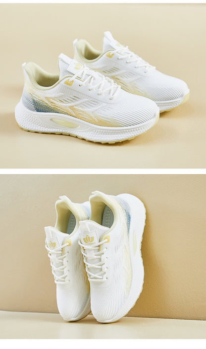 Lightweight Flyknit Running Shoes - Gradient Color Sport Sneakers