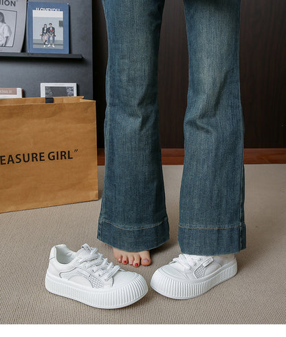 D111 Sweet Girl Style White Sneakers