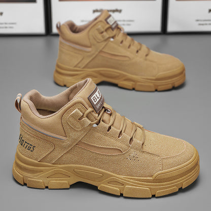 Men's High-Top Workwear Sneakers - Chunky Sole Casual Athletic Shoes