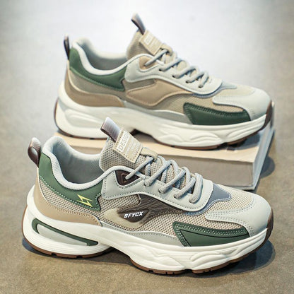 Men's Retro Chunky Sole Dad Casual Shoes - Multi-Color Mesh Casual Athletic Shoes