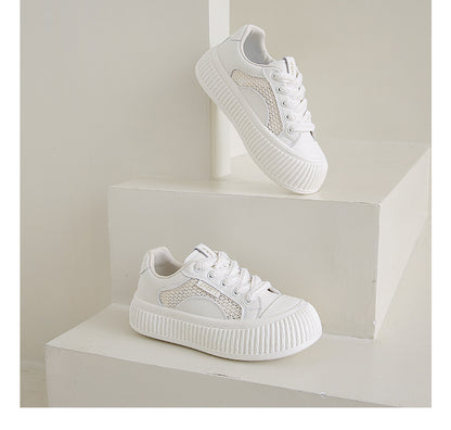 D111 Sweet Girl Style White Sneakers