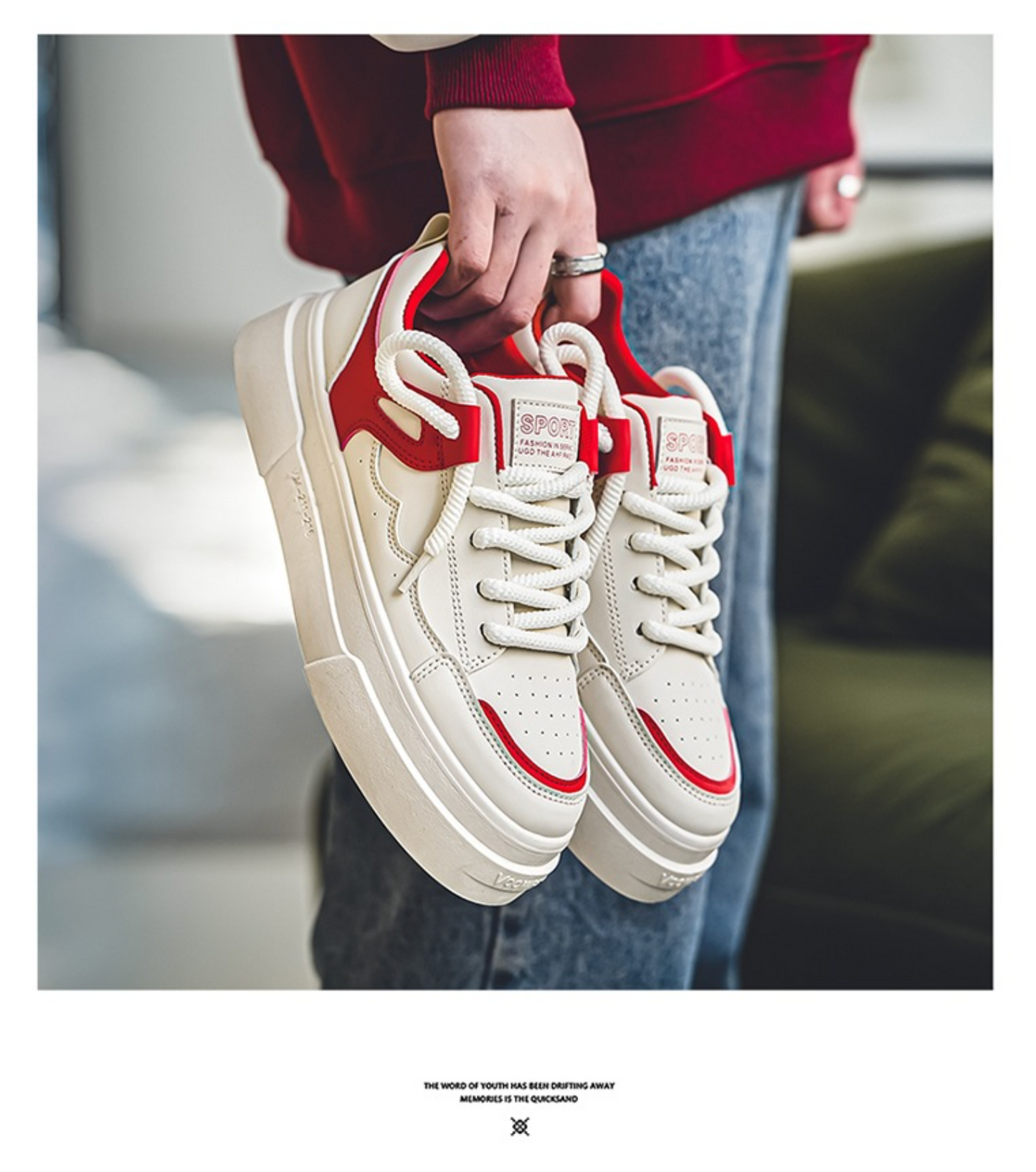 Minimalist Chunky Platform Sneakers - All - Match Casual Shoes