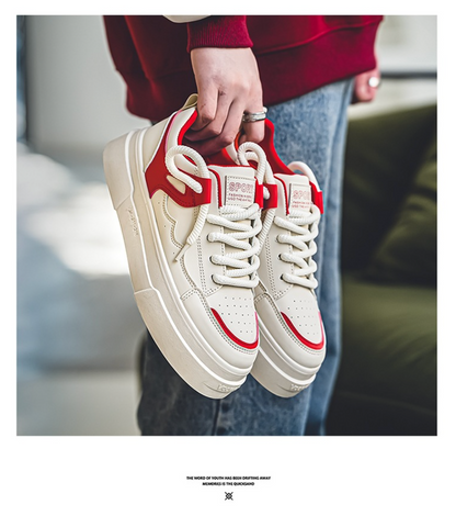 Minimalist Chunky Platform Sneakers - All - Match Casual Shoes
