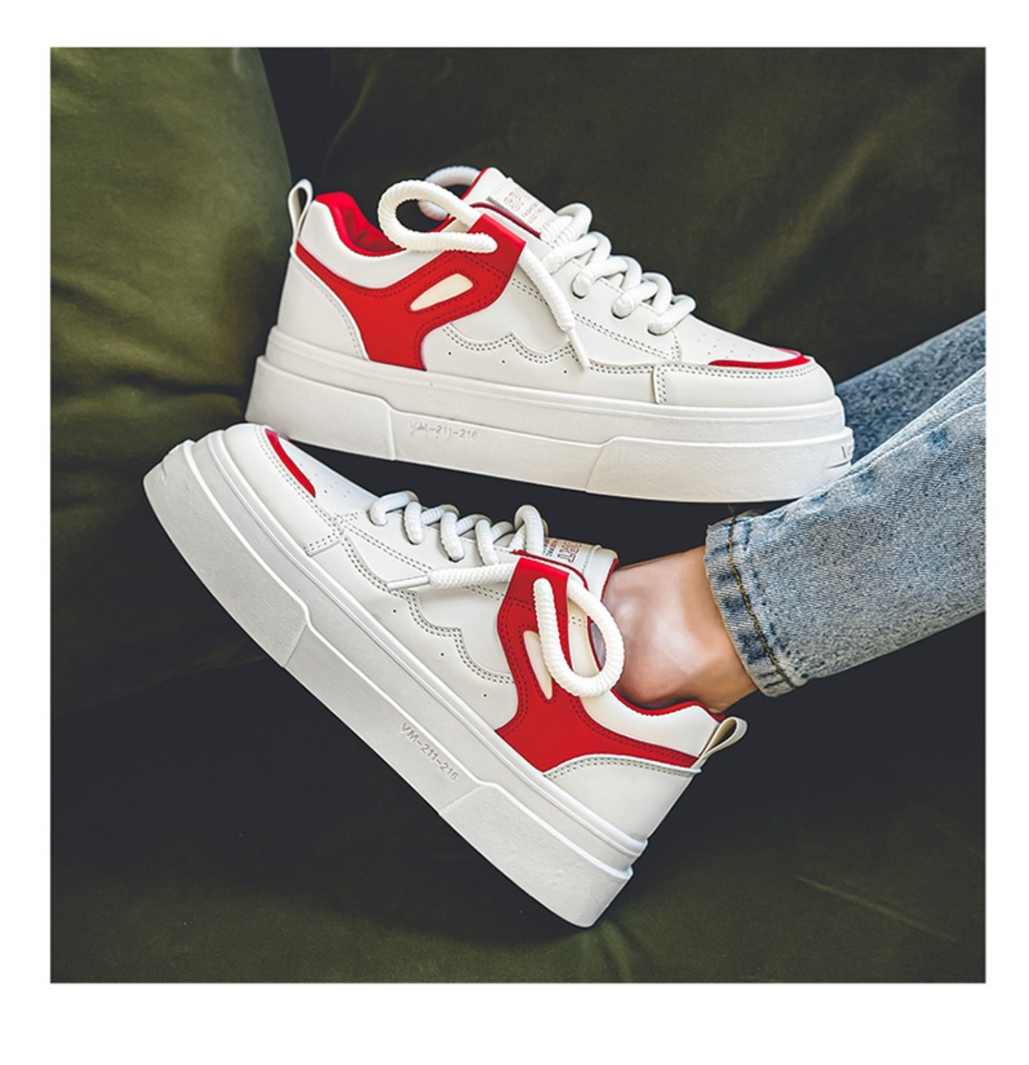 Minimalist Chunky Platform Sneakers - All - Match Casual Shoes