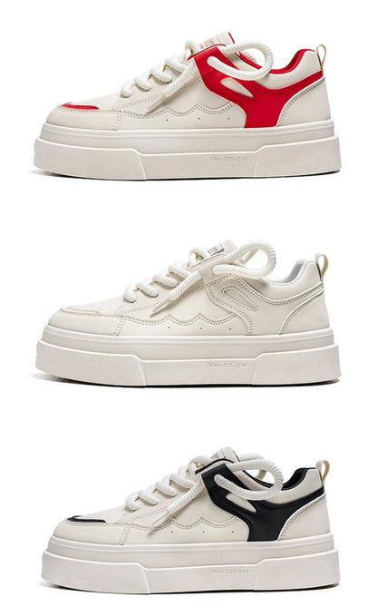 Minimalist Chunky Platform Sneakers - All - Match Casual Shoes