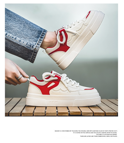 Minimalist Chunky Platform Sneakers - All - Match Casual Shoes