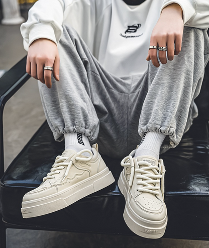 Minimalist Chunky Platform Sneakers - All - Match Casual Shoes