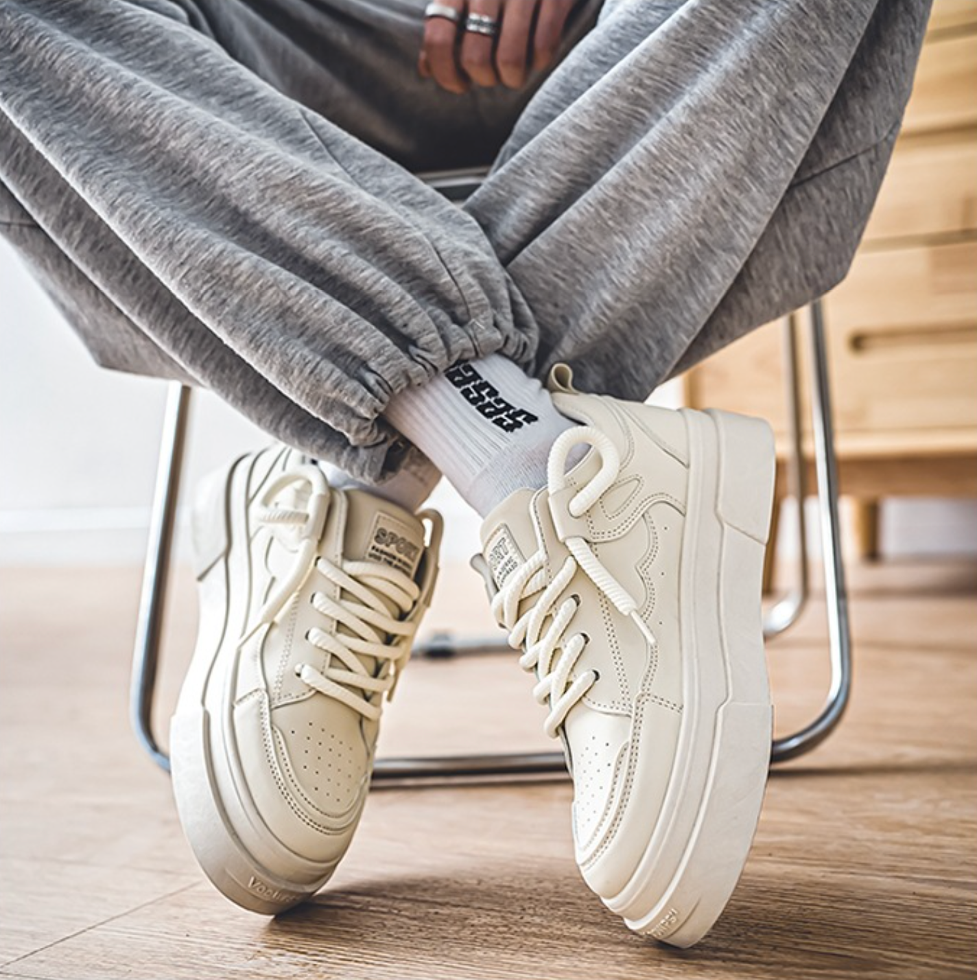 Minimalist Chunky Platform Sneakers - All - Match Casual Shoes