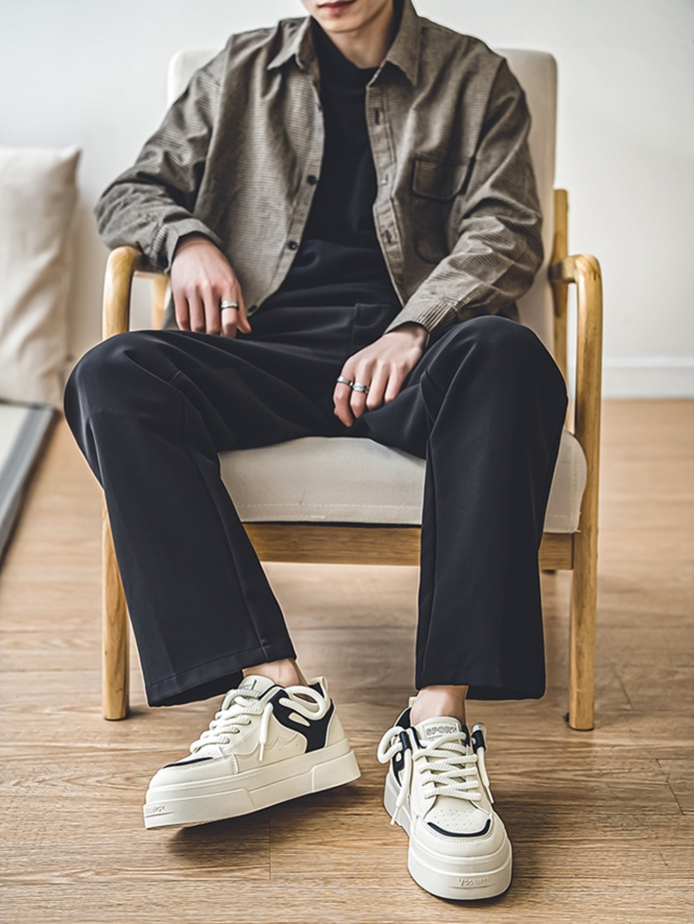 Minimalist Chunky Platform Sneakers - All - Match Casual Shoes