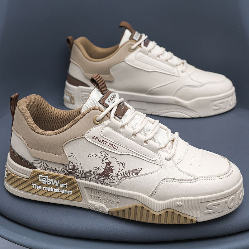 Chinese National's High-Top Skateboarding Shoes for Men Trendy All-Season Height-Increasing Sports Shoes Summer Leisure Original