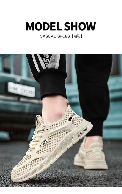 Men's Breathable Mesh Athletic Sneakers - Lightweight Casual Sports Shoes (Multi-Color)