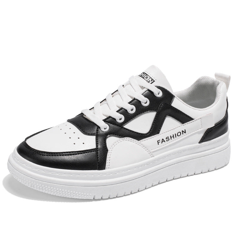 Men's Fashion Low-Top Sneakers - Colorblock Casual Shoes for Men | White Gray & Black White Styles