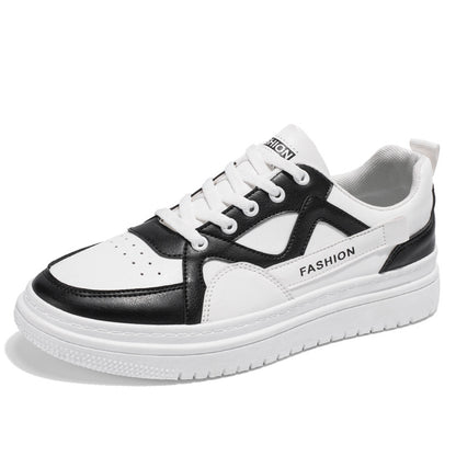 Men's Fashion Low-Top Sneakers - Colorblock Casual Shoes for Men | White Gray & Black White Styles