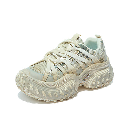Sporty Chunky Sneakers: Mesh Panels & All - Terrain Soles