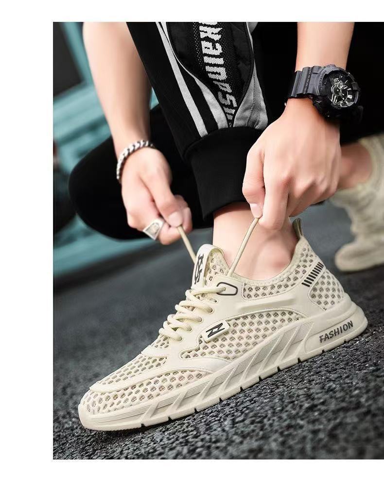 Men's Breathable Mesh Athletic Sneakers - Lightweight Casual Sports Shoes (Multi-Color)