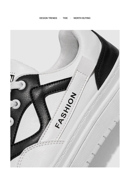 Men's Fashion Low-Top Sneakers - Colorblock Casual Shoes for Men | White Gray & Black White Styles