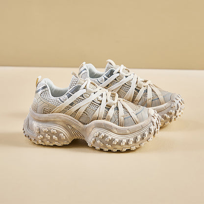 Sporty Chunky Sneakers: Mesh Panels & All - Terrain Soles