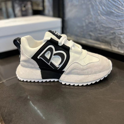 Stylish Color - Block Sneakers with Logo Detail - Retro - Inspired Casual Shoes