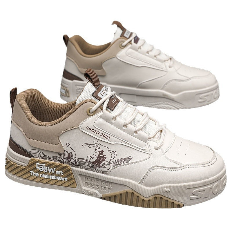 Chinese National's High-Top Skateboarding Shoes for Men Trendy All-Season Height-Increasing Sports Shoes Summer Leisure Original