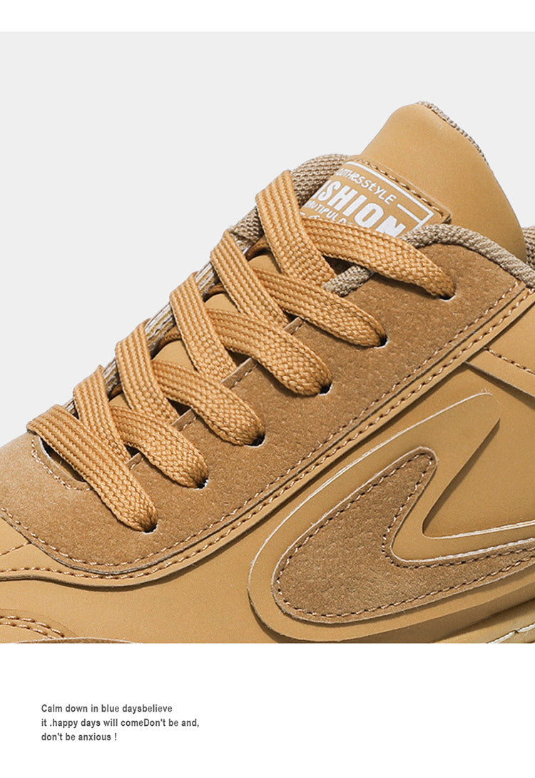 Men's Chunky Sole Retro Casual Sneakers - Multi-Color Low-Top Board Shoes