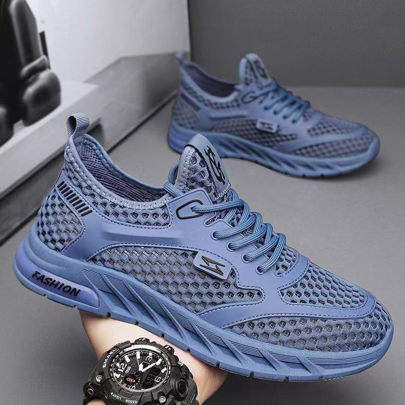 Men's Breathable Mesh Athletic Sneakers - Lightweight Casual Sports Shoes (Multi-Color)
