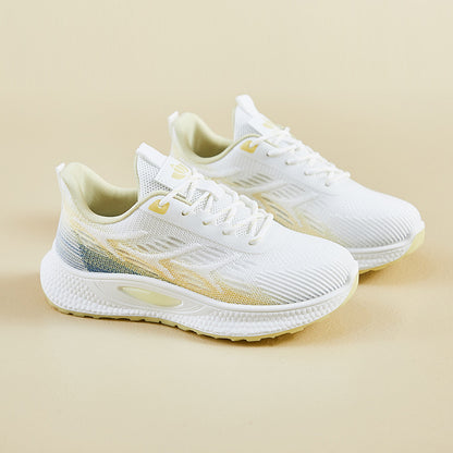 Lightweight Flyknit Running Shoes - Gradient Color Sport Sneakers