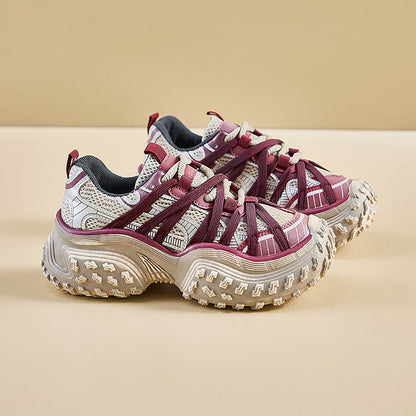 Sporty Chunky Sneakers: Mesh Panels & All - Terrain Soles