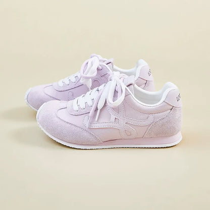 Women’s Classic Retro Sneakers - Suede & Leather Panel Design