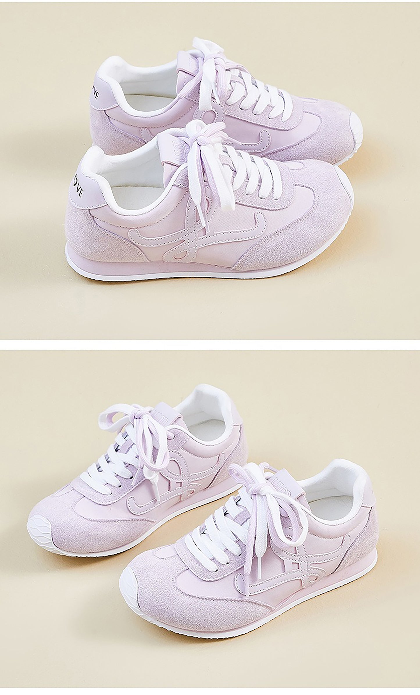 Women’s Classic Retro Sneakers - Suede & Leather Panel Design