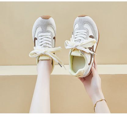 Women’s Classic Retro Sneakers - Suede & Leather Panel Design