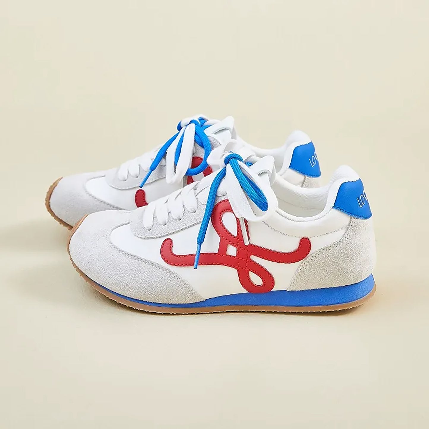 Women’s Classic Retro Sneakers - Suede & Leather Panel Design